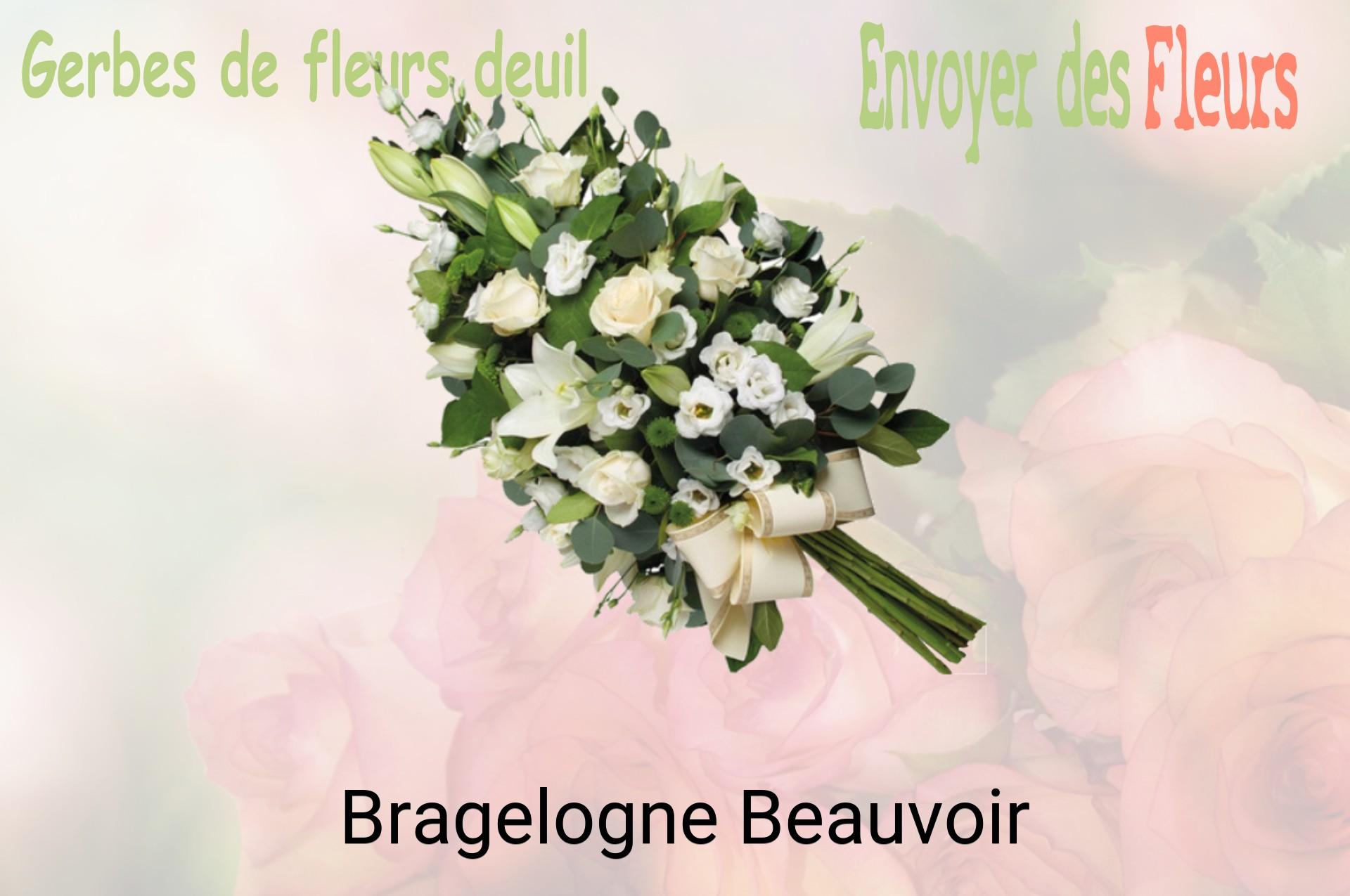 Gerbe de fleurs de deuil livrée à Bragelogne-Beauvoir